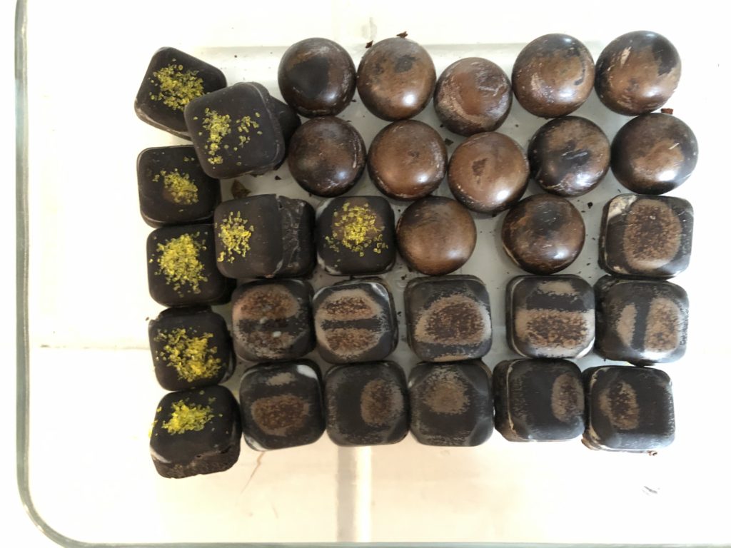 Bay Nut Truffles with Acorn nibs